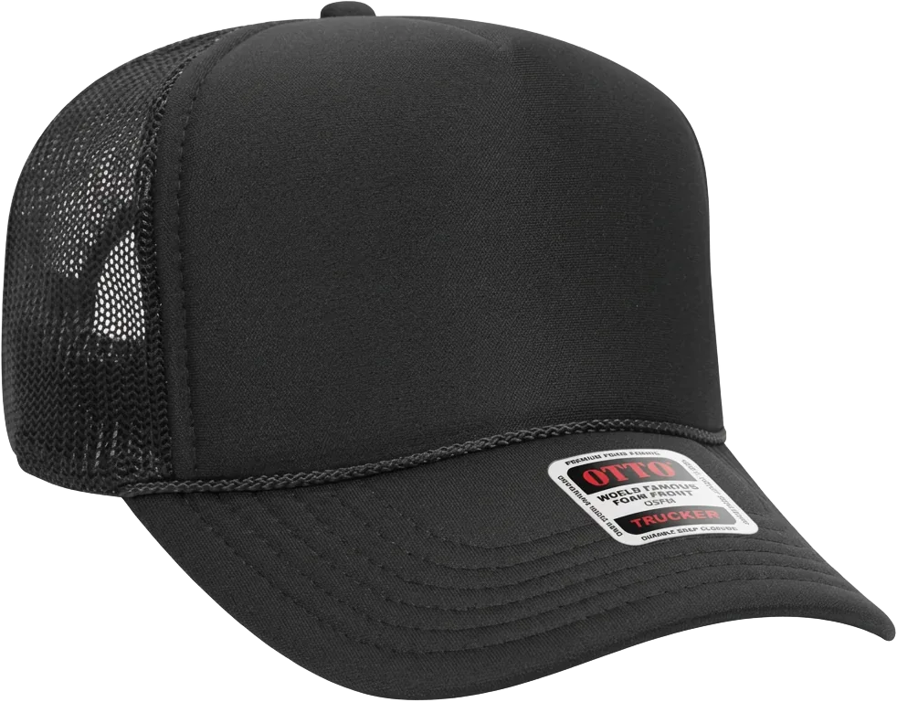 Otto 32-467 black foam trucker with mesh back